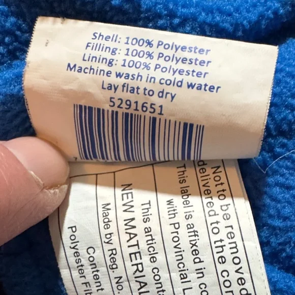 Top Paw Navy and Blue Dog Jacket - Picture 3 of 6